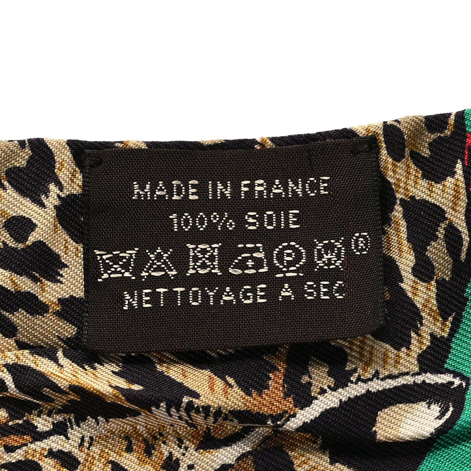 Hermes Silk Jungle Love Love Twilly Emeraude Rose Brun 3 of 4