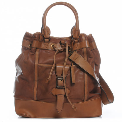 Burberry Leather Large Drawstring Tote Light Brown 1 of 10