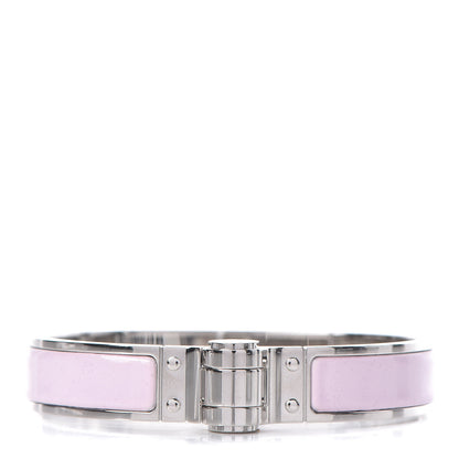 Hermes Enamel Charniere Uni Narrow Hinged Bracelet M Rose Dragee 1 of 4