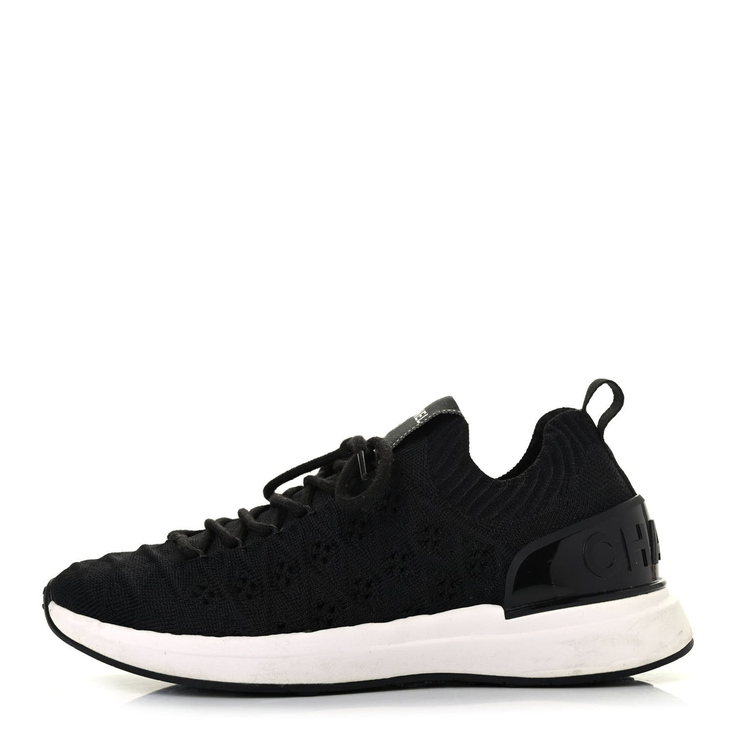 Fabric Logo Sneakers 35.5 Black
