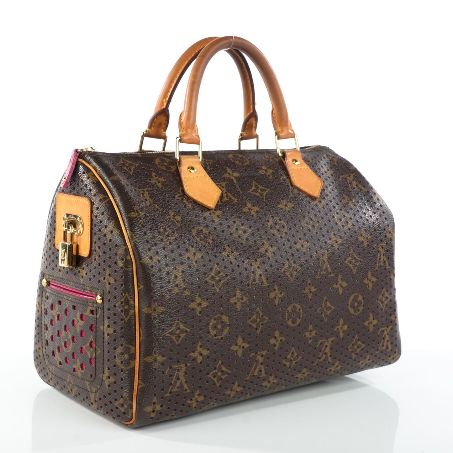 Monogram Perforated Speedy 30 Fuchsia