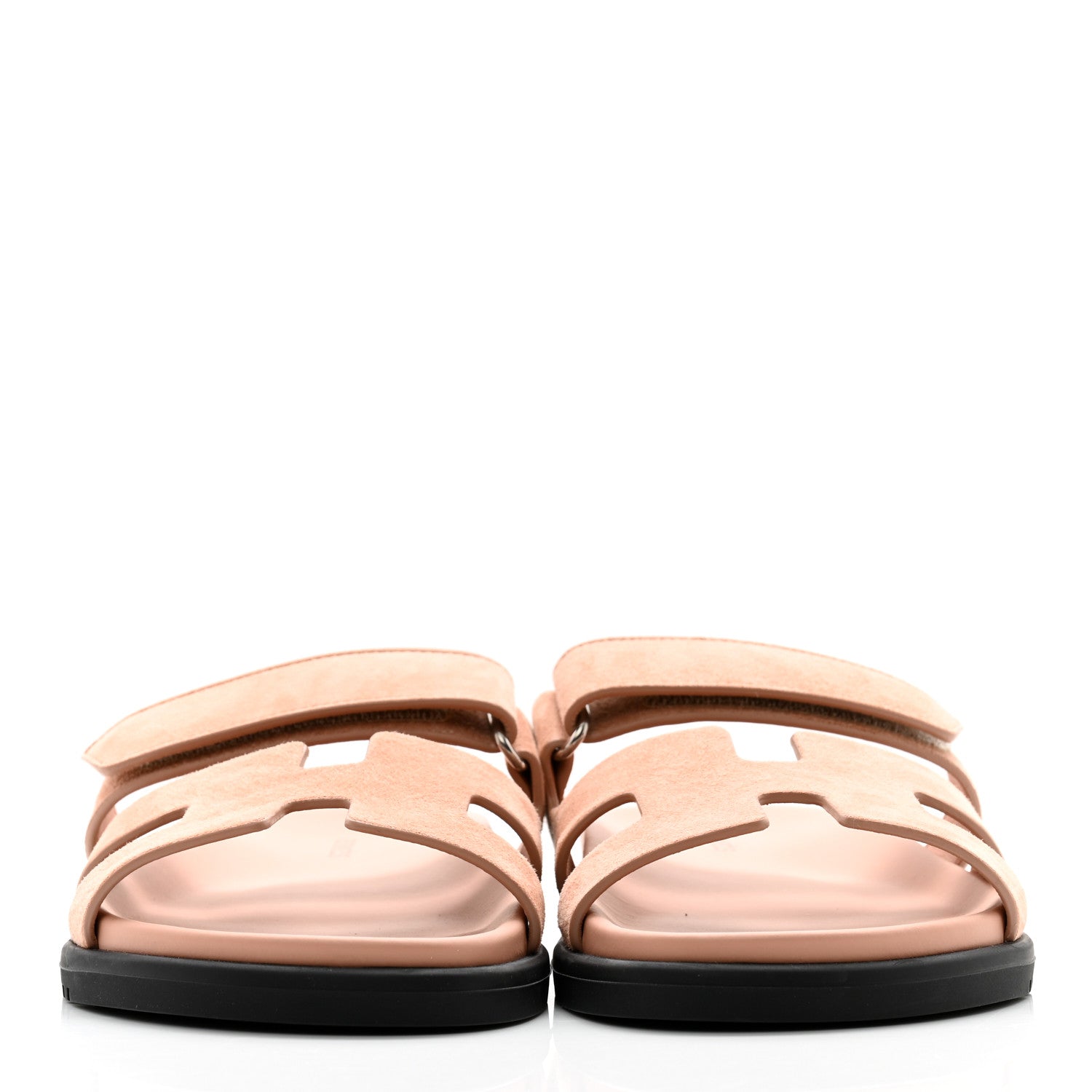 Hermes Suede Goatskin Womens Chypre Sandals 37 Nude 2 of 9