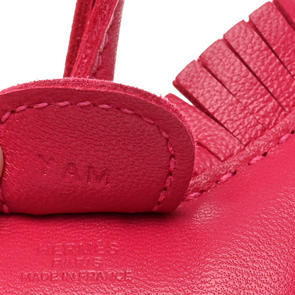 Hermes Milo Lambskin Grigri Rodeo Horse Bag Charm PM Rose Mexico 3 of 4