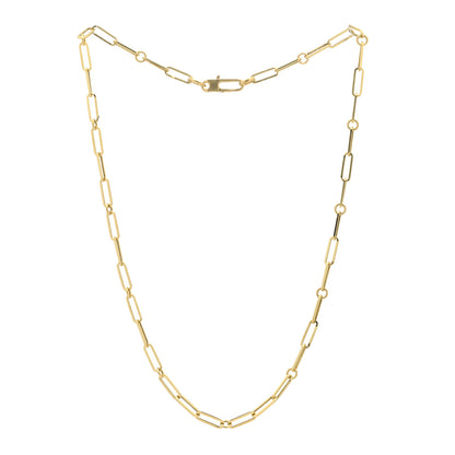 Roberto Coin 18K Yellow Gold Paper Clip Link Necklace 3 of 5