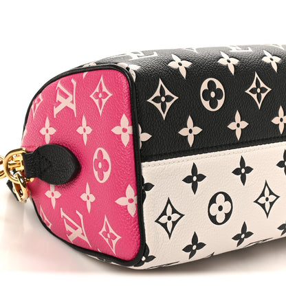 Louis Vuitton Empreinte Monogram Spring in the City Speedy Bandouliere 20 Black White Pink 8 of 9