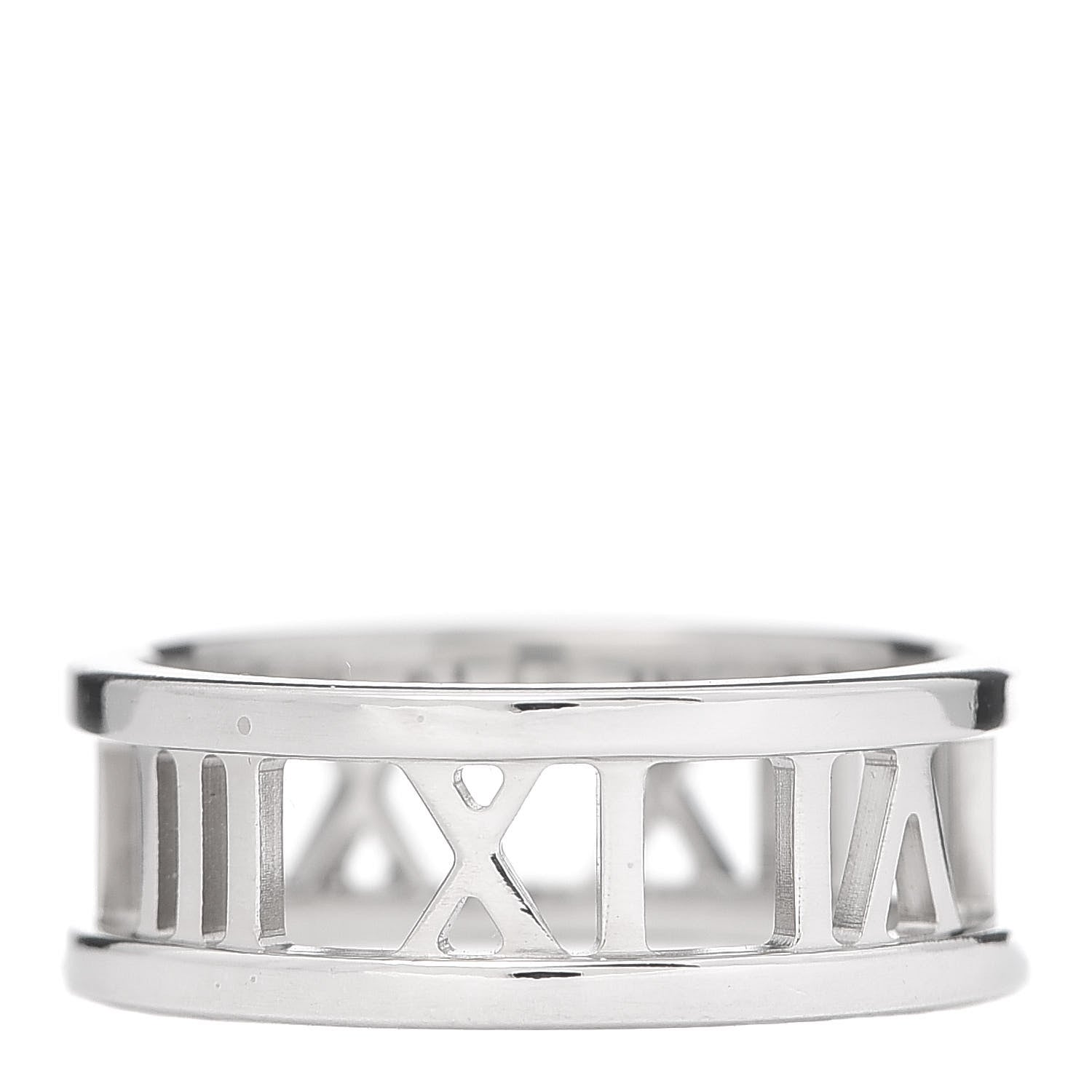 Tiffany 18K White Gold Atlas Open Ring 52 6 1 of 4