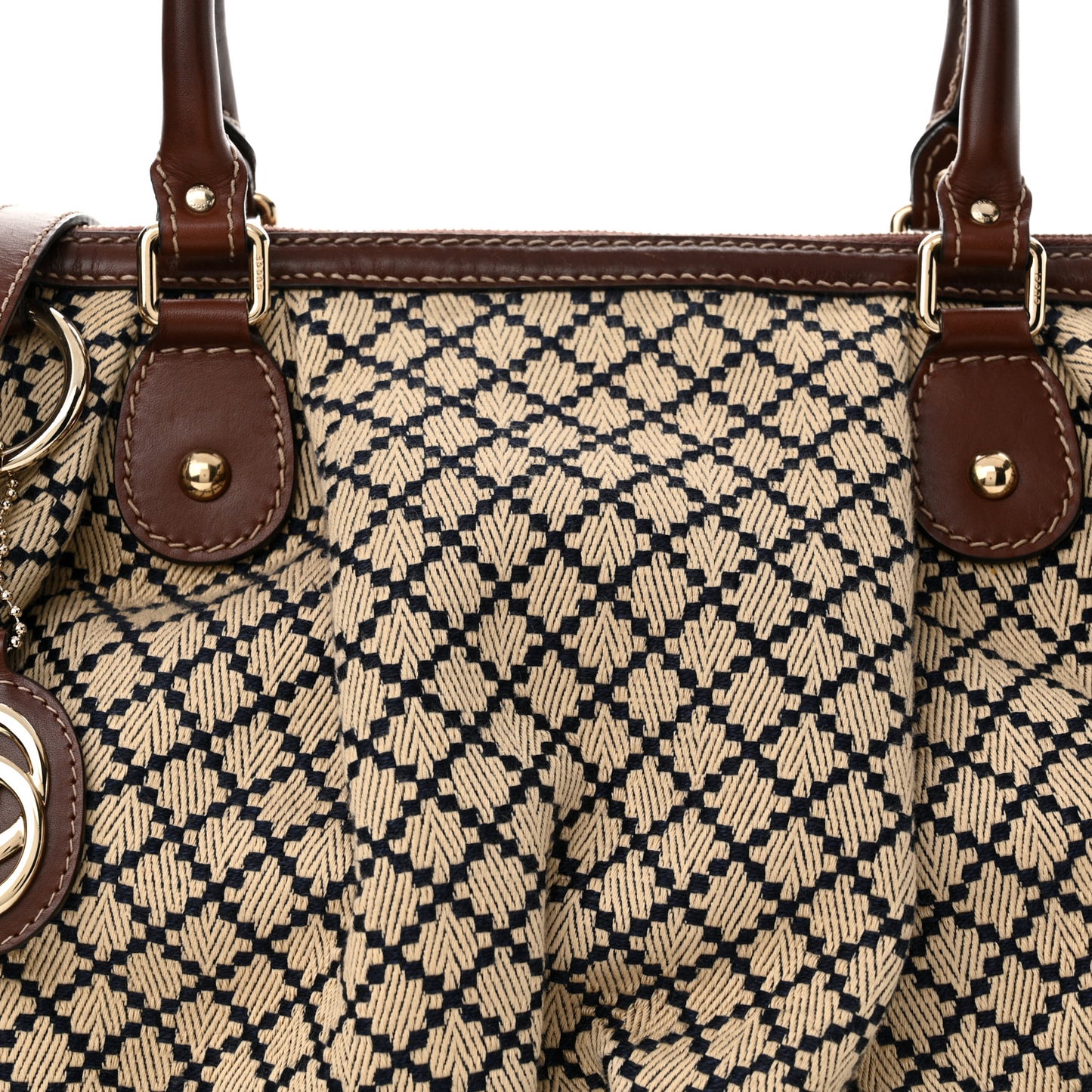 Diamante Large Sukey Top Handle Dark Brown