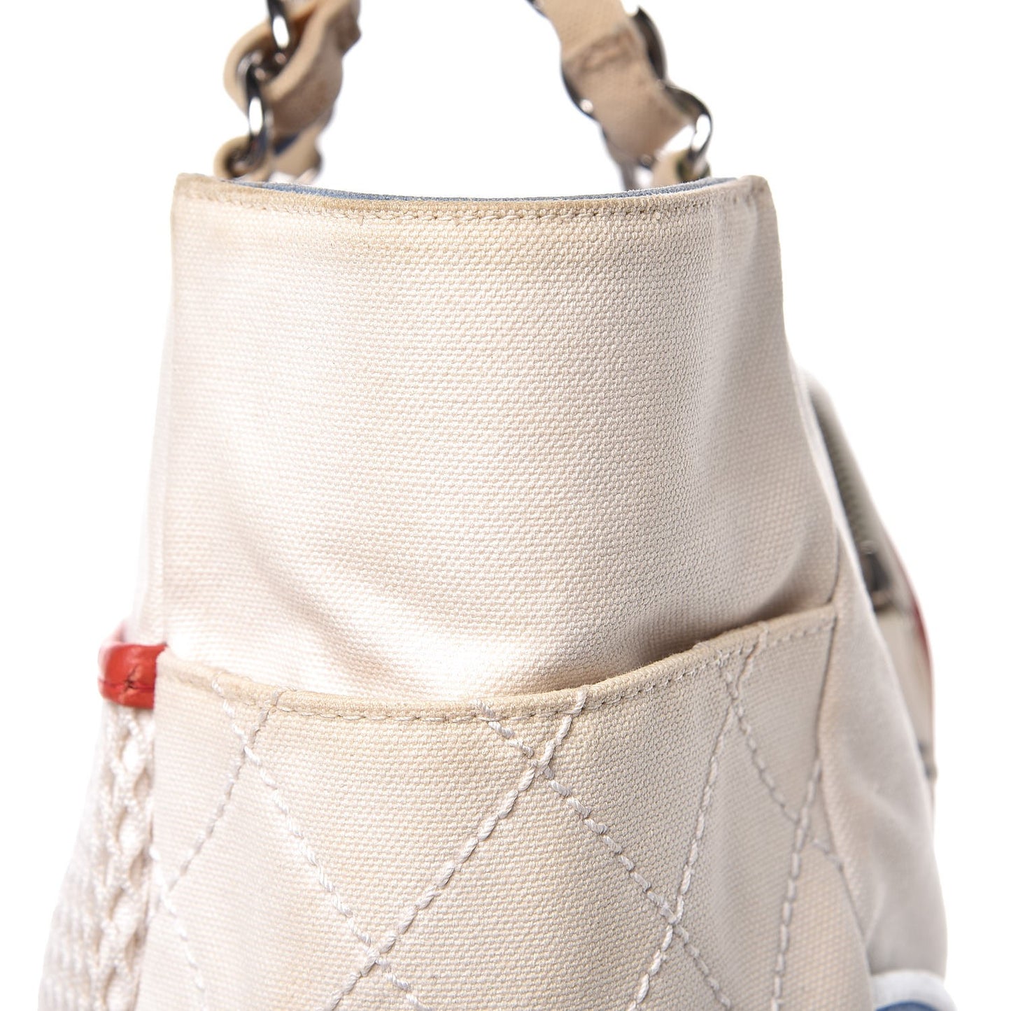 Canvas Quilted N°5 Shopping Tote Beige