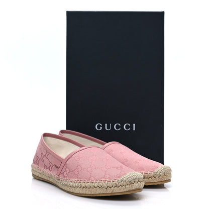 Gucci Monogram Espadrilles 37.5 Soft Pink 8 of 8