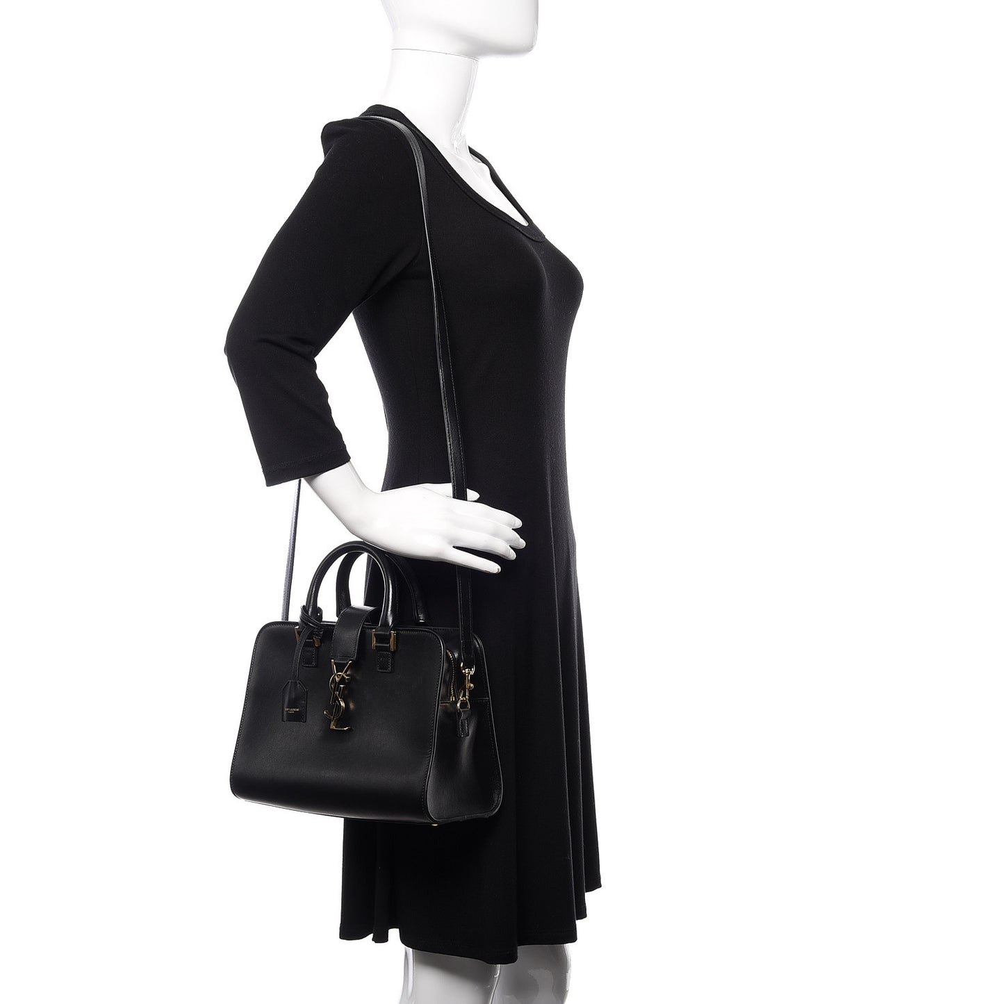 Calfskin Monogram Baby Cabas Black
