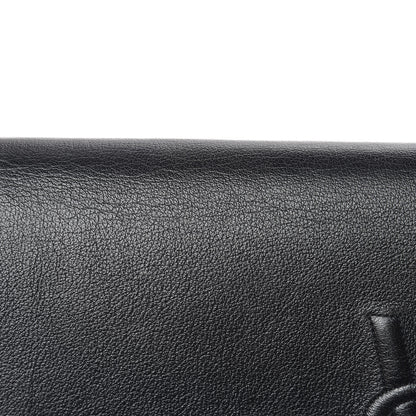 Saint Laurent Calfskin Monogram Large Belle De Jour Clutch Black 10 of 21