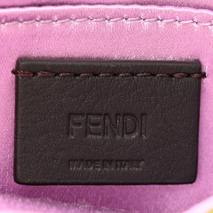 Fendi Sequin Paillettes Shiny Nappa Sex and the City Nano Maxi Buckle Baguette Charm Wasabi 6 of 11