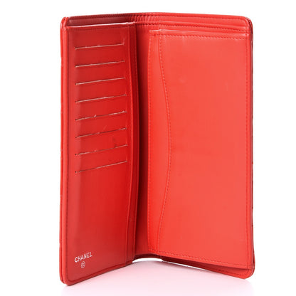 Chanel Patent Calfskin Quilted Yen Wallet Red 5 of 9