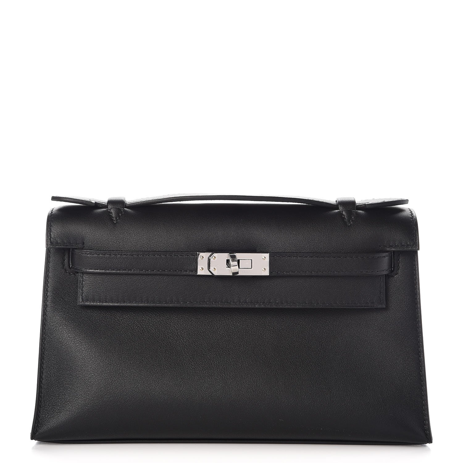 Hermes Swift Kelly Pochette Clutch Black 1 of 27