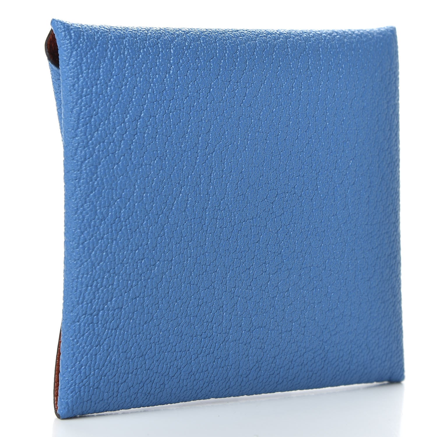 Hermes Chevre Mysore Bastia Verso Coin Purse Bleu Frida Cuivre 3 of 7