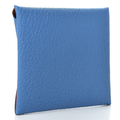Hermes Chevre Mysore Bastia Verso Coin Purse Bleu Frida Cuivre 3 of 7