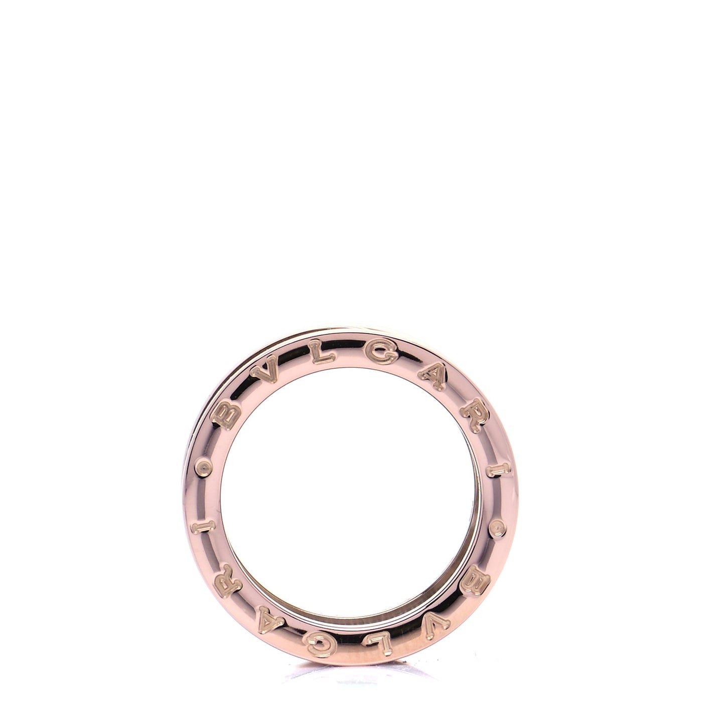 18K Rose Gold Brown Marble B.Zero1 Four-Band Ring 57 8