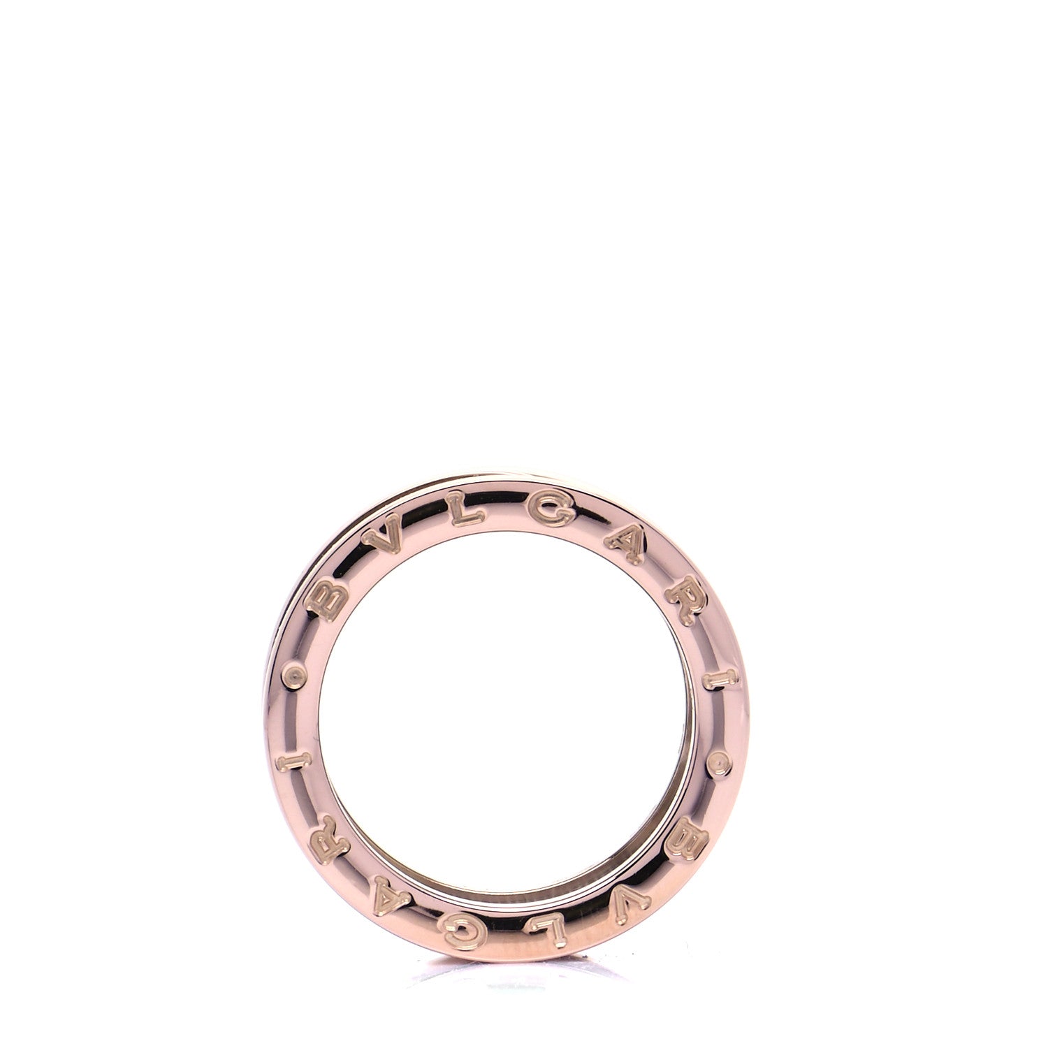 Bulgari 18K Rose Gold Brown Marble B.Zero1 Four-Band Ring 57 8 4 of 6