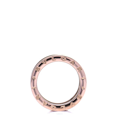 Bulgari 18K Rose Gold Brown Marble B.Zero1 Four-Band Ring 57 8 4 of 6