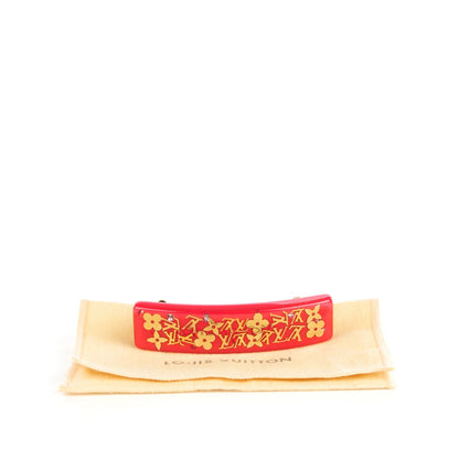Louis Vuitton Resin Swarovski Crystal Inclusion Barrette GM Pomme d'Amour 5 of 5