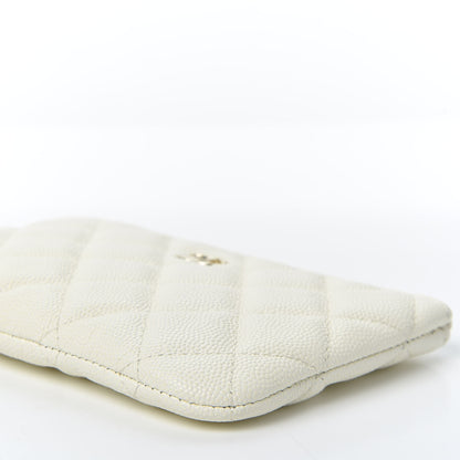 Chanel Caviar Quilted Small Cosmetic Case White 6 of 9