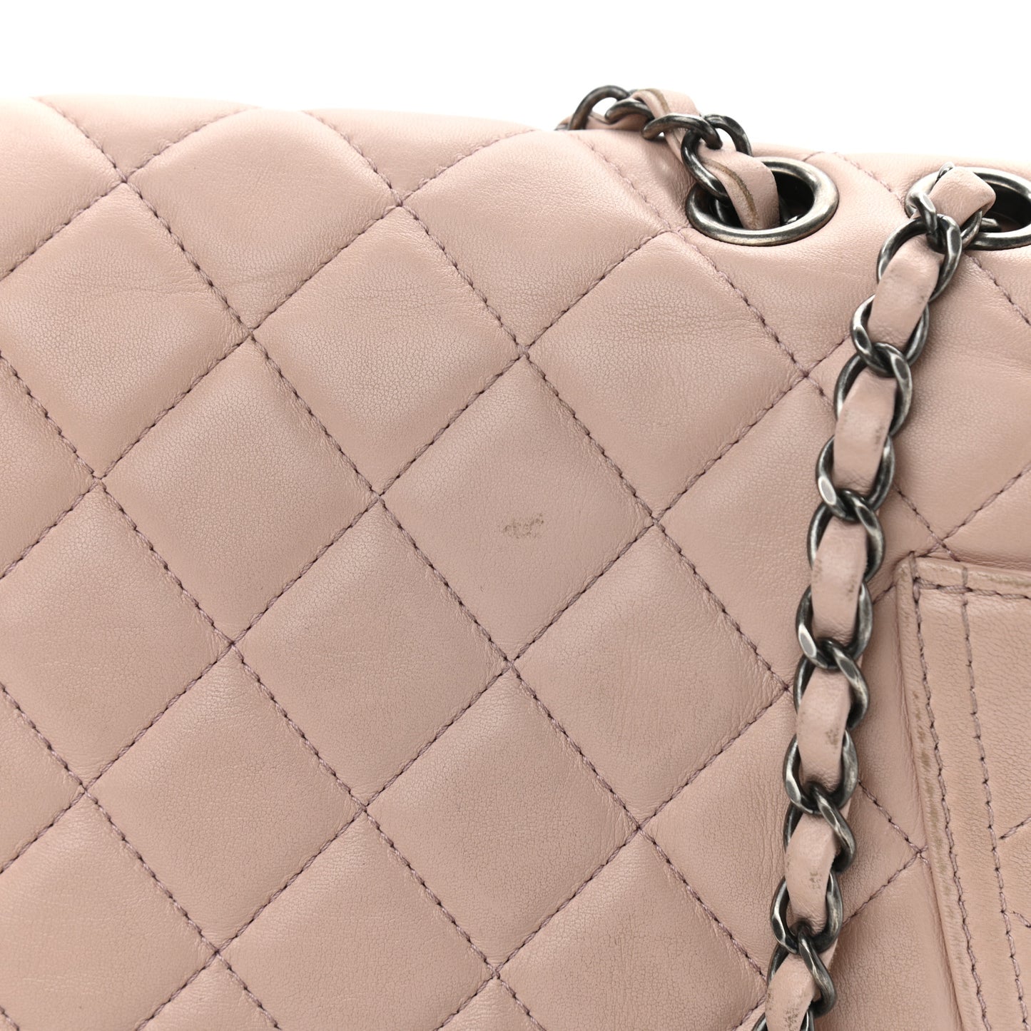 Lambskin Medium Around Pockets Flap Light Pink