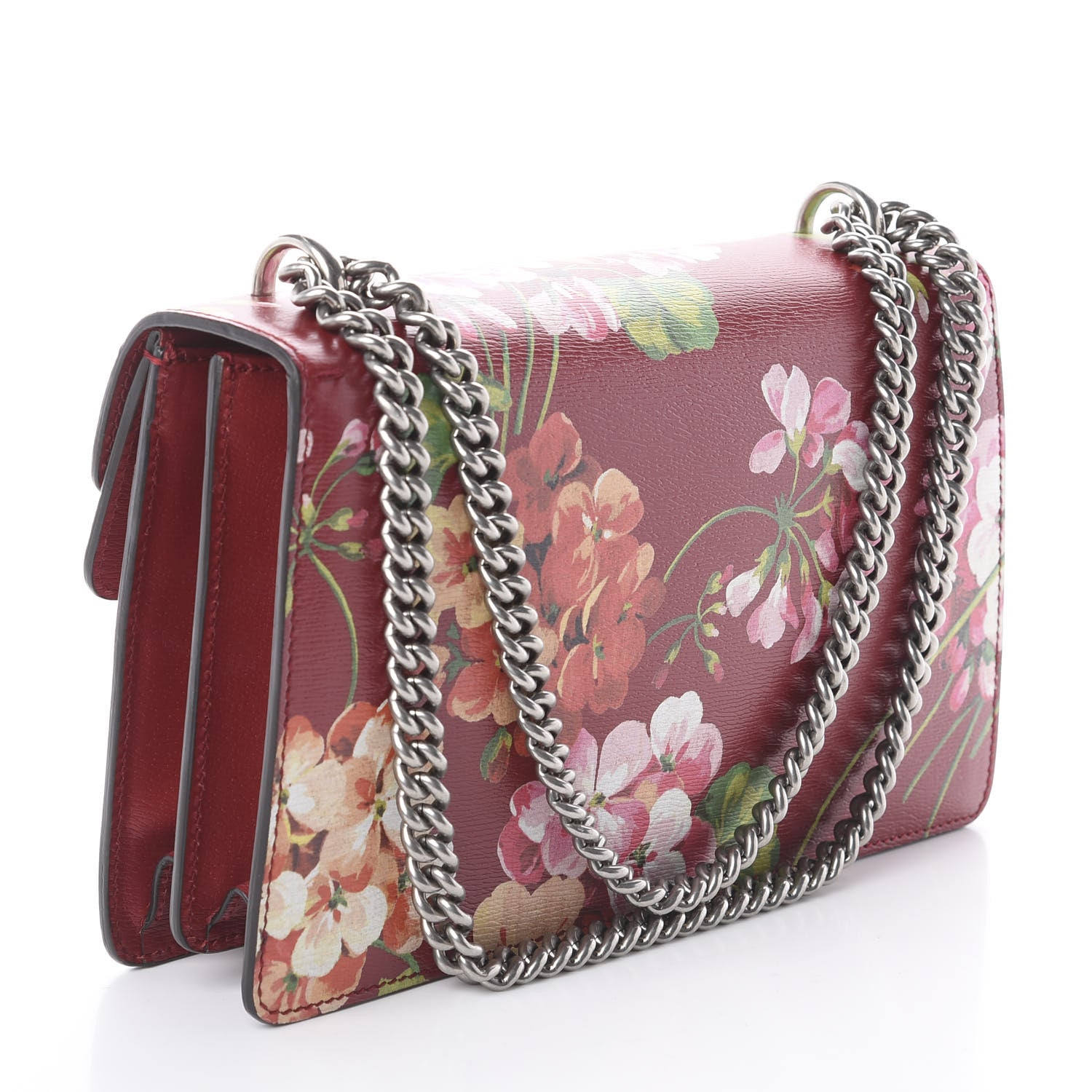 Gucci Calfskin Blooms Print Small Dionysus Shoulder Bag Romantic Cherry Multicolor 3 of 8