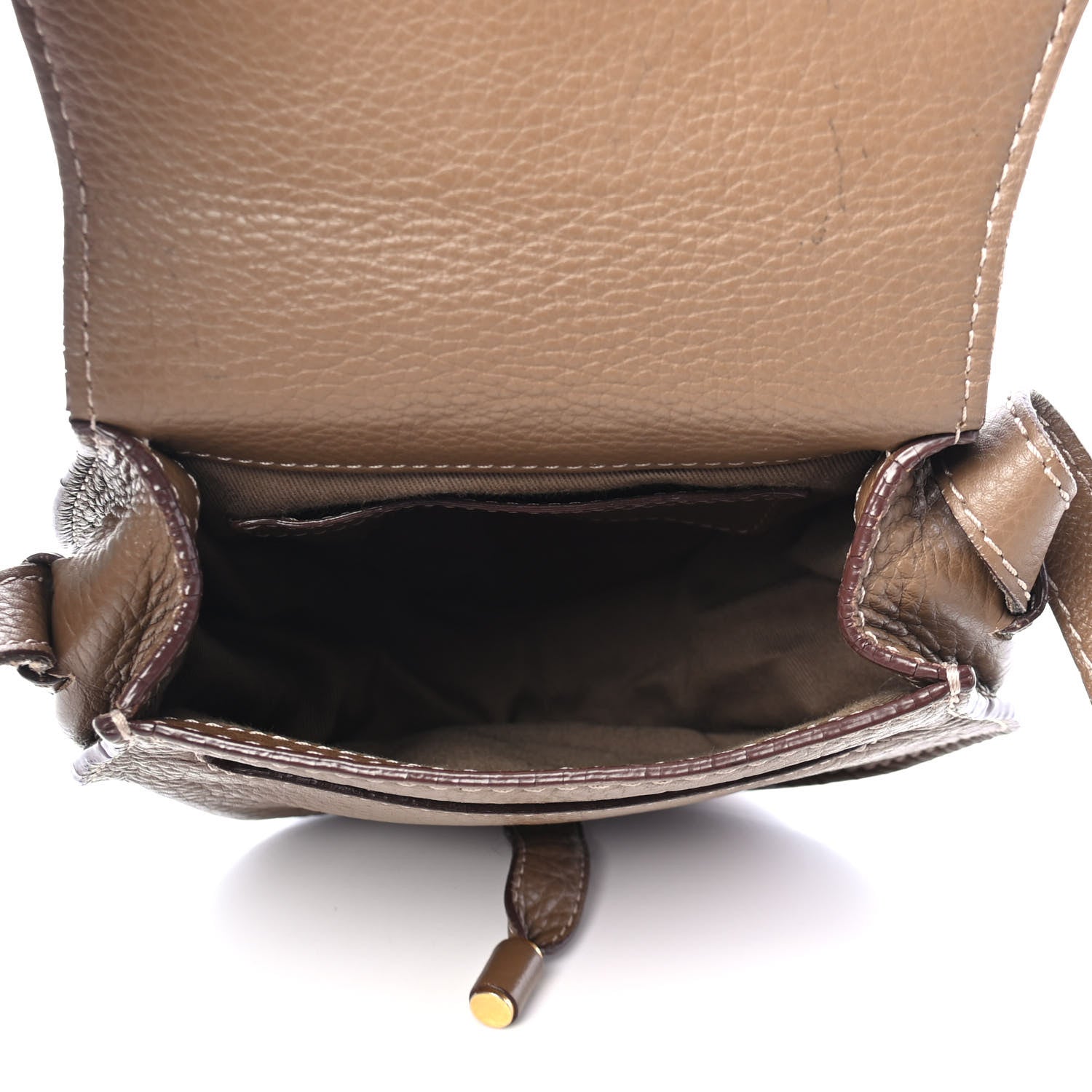 Chloe Calfskin Mini Marcie Round Crossbody Bag Nut 4 of 5