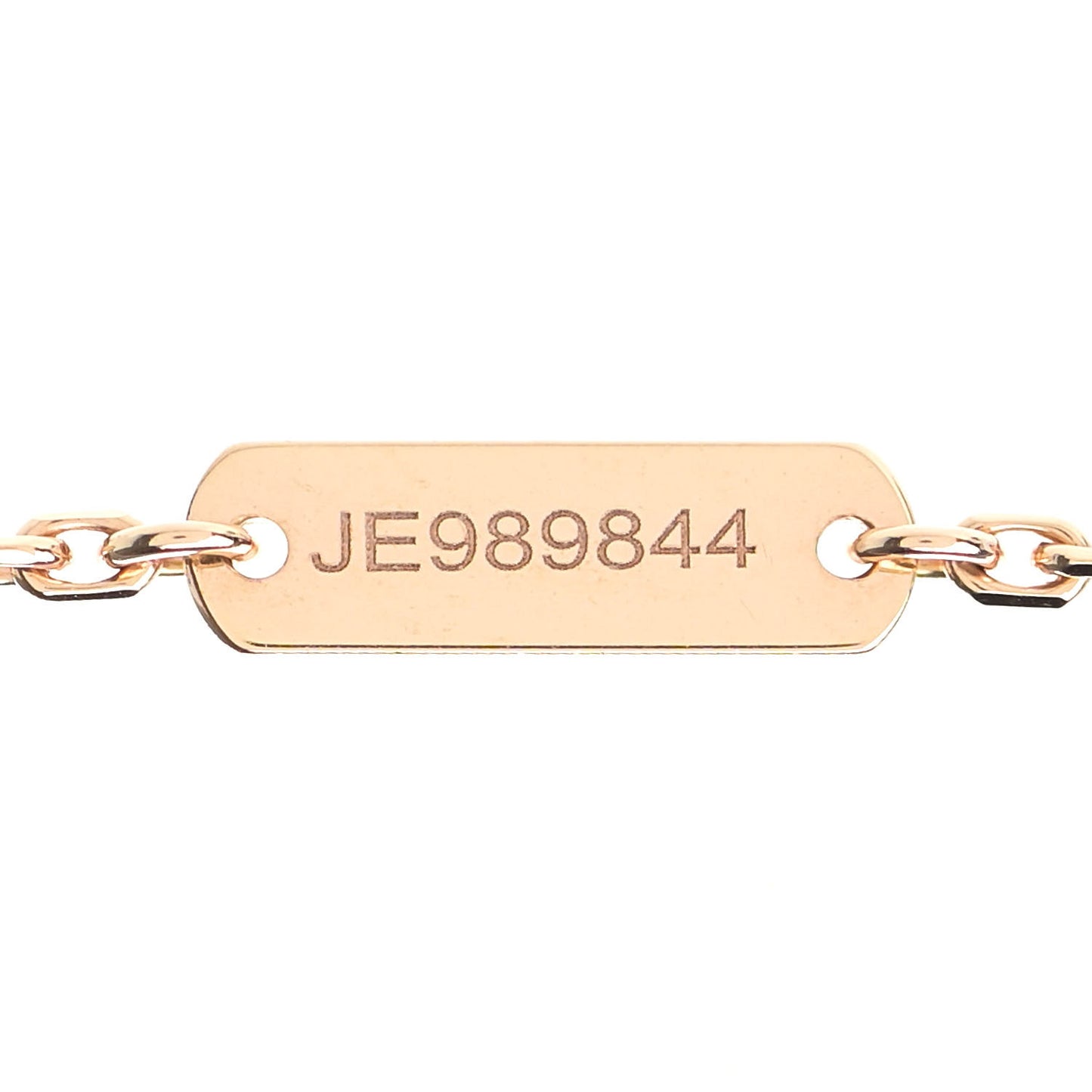 18K Rose Gold Diamond Bulls Eye Vintage Alhambra Pendant Necklace