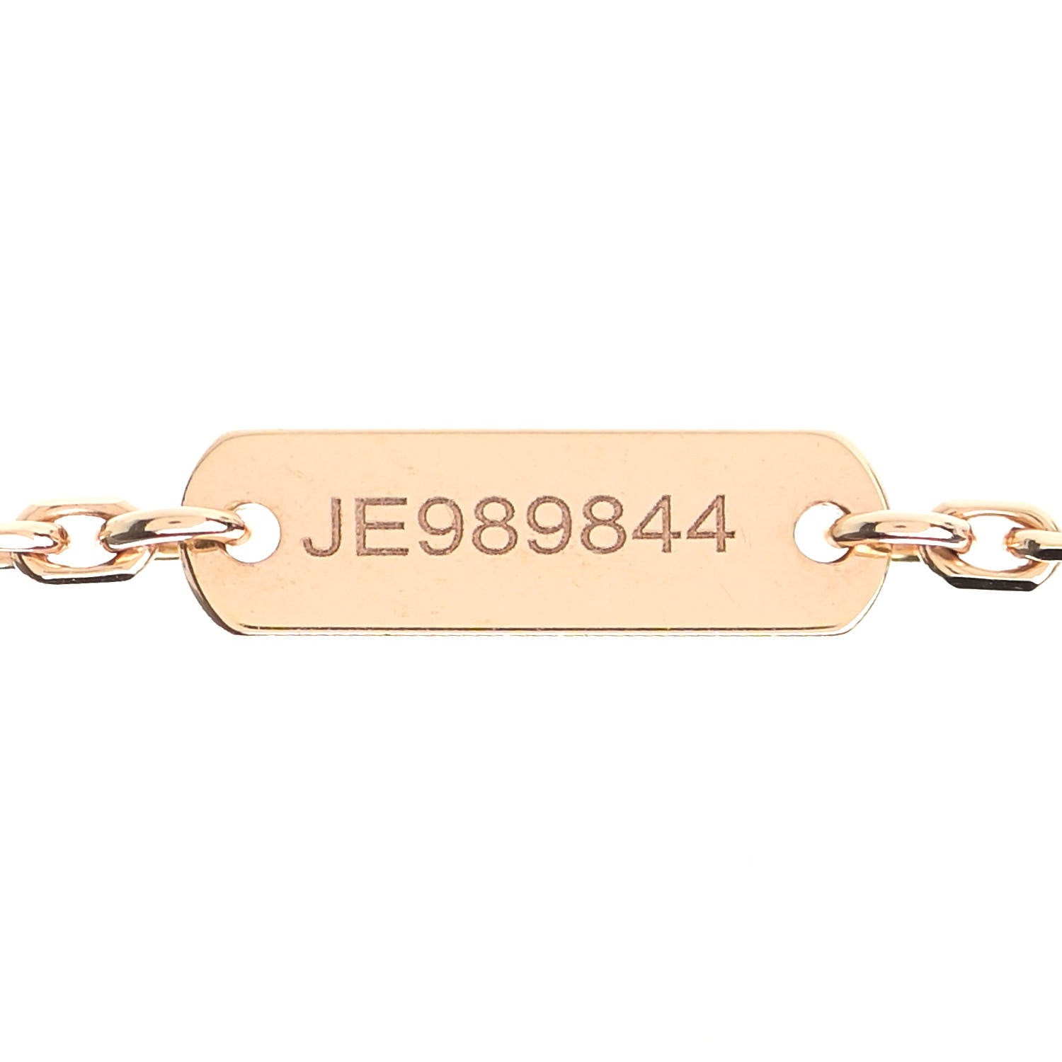 Van Cleef & Arpels 18K Rose Gold Diamond Bulls Eye Vintage Alhambra Pendant Necklace 6 of 7