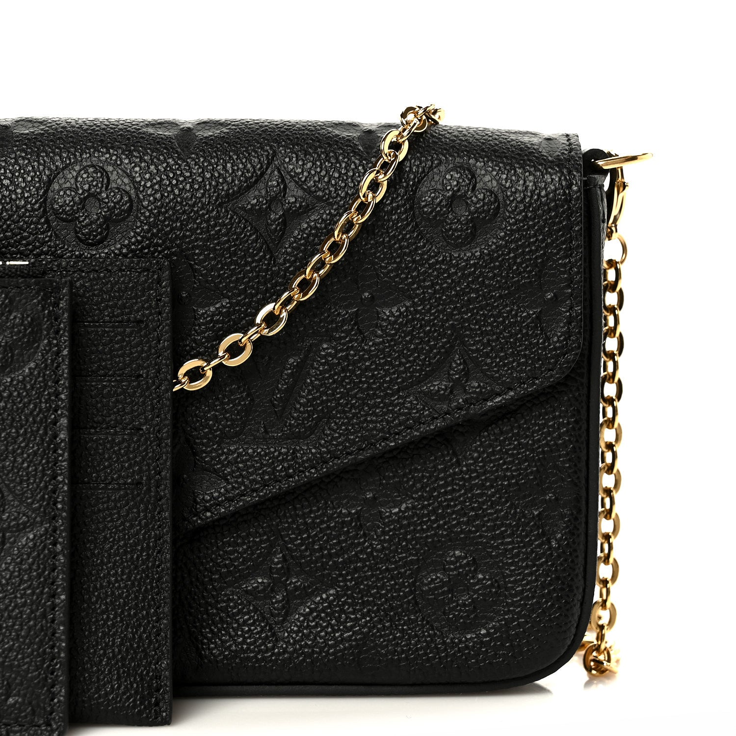 Louis Vuitton Empreinte Pochette Felicie Chain Wallet Black 12 of 15