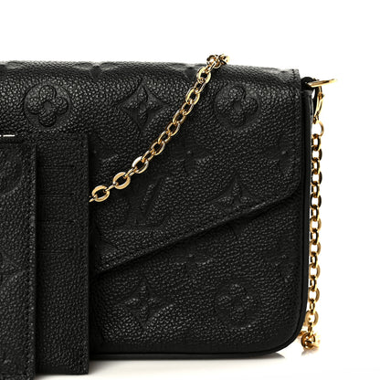 Louis Vuitton Empreinte Pochette Felicie Chain Wallet Black 12 of 15