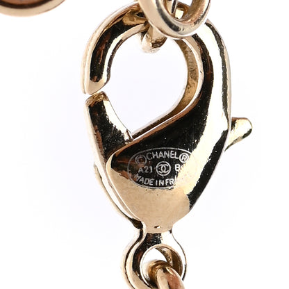 Chanel Crystal Pearl CC Necklace Pearly White Gold 6 of 7