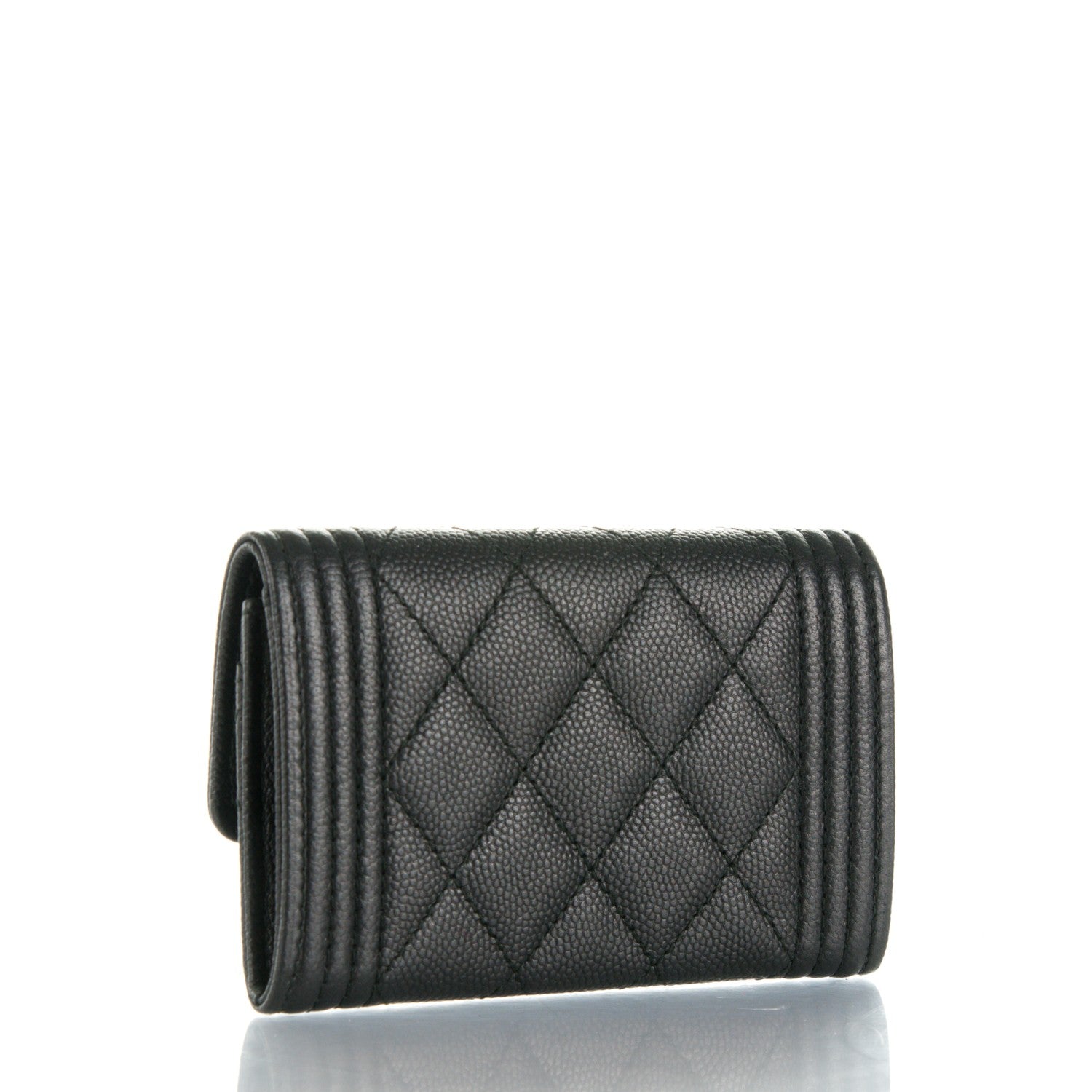 Chanel Caviar Quilted Boy Flap Card Holder So Black 3 of 8