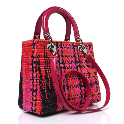 Christian Dior Raffia Patent Medium Lady Dior Multicolor 2 of 7