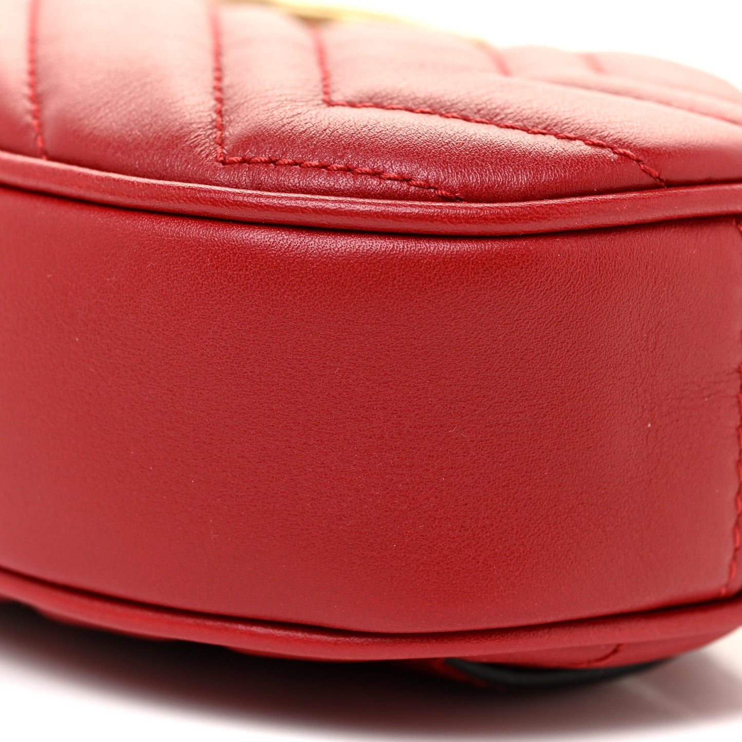 Calfskin Matelasse GG Marmont Belt Bag 85 34 Hibiscus Red