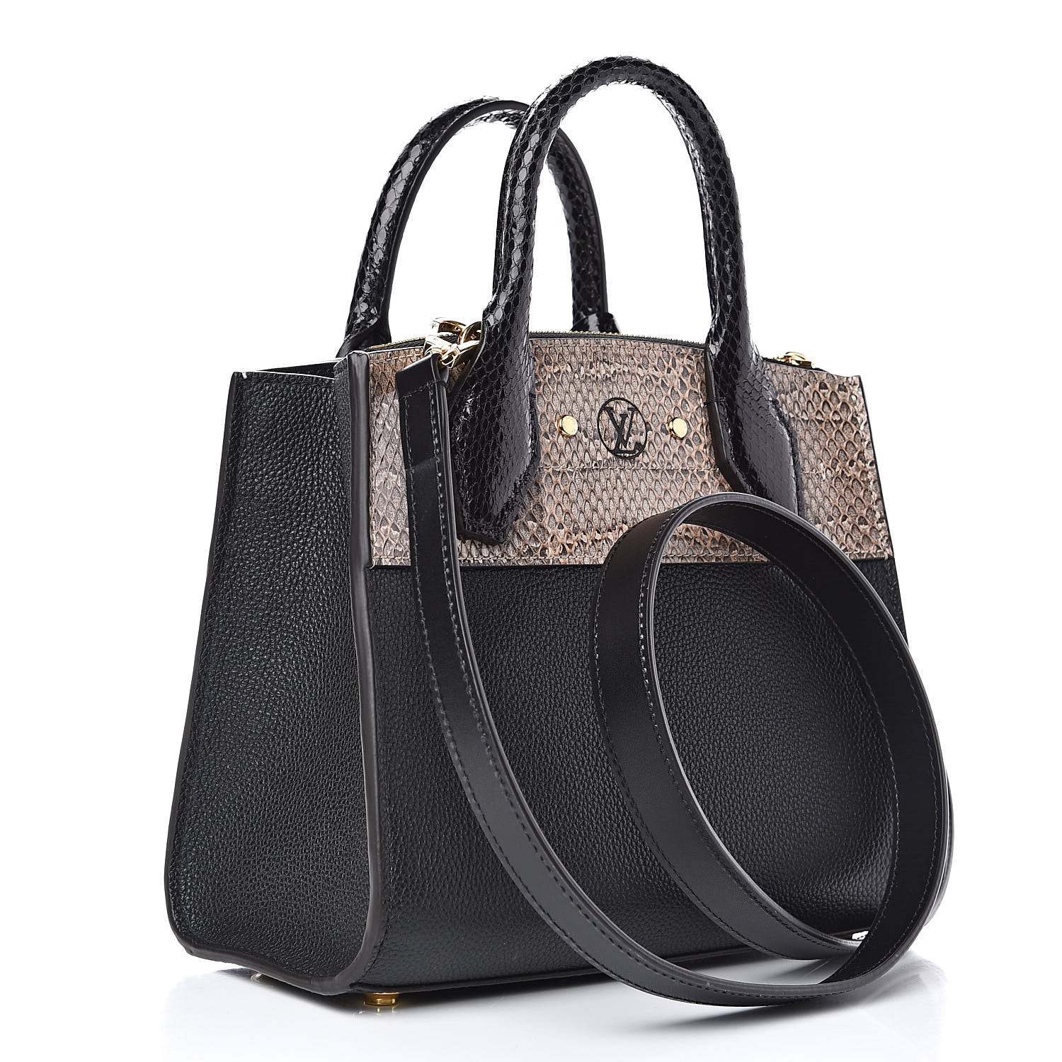 Louis Vuitton Calfskin Ayers City Steamer Mini Black 3 of 9