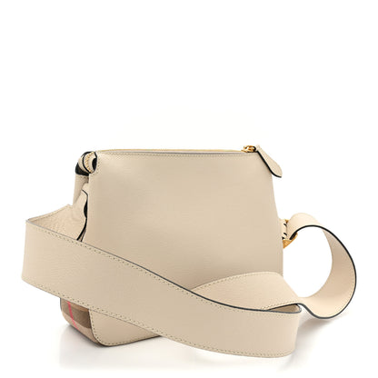 Burberry Soft Grain Calfskin House Check Small Helmsley Crossbody Limestone 3 of 15