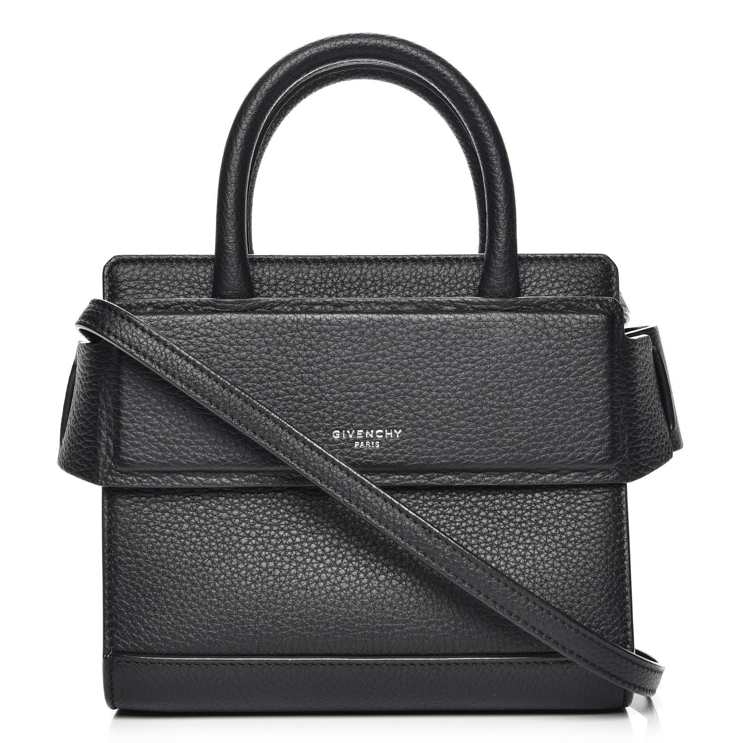 Givenchy Grained Calfskin Nano Horizon Satchel Black 1 of 7