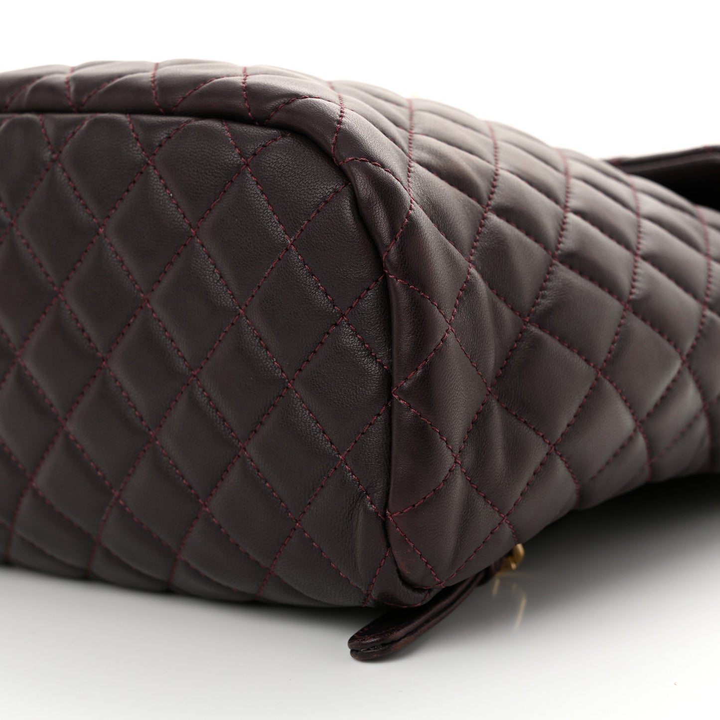 Lambskin Quilted Large Urban Spirit Backpack Dark Purple