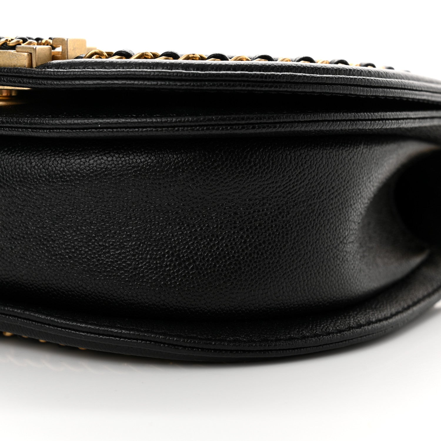Chanel Caviar Quilted Small Chain Around Boy Messenger Bag Black 10 of 10