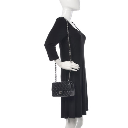 Chanel Lambskin Quilted Mini Rectangular Flap Black 2 of 10