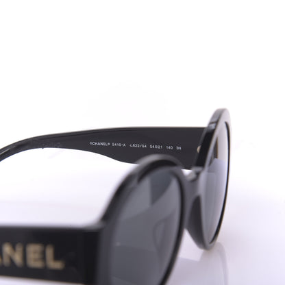 Chanel Acetate Polarized Round Sunglasses 5410 Black 5 of 7