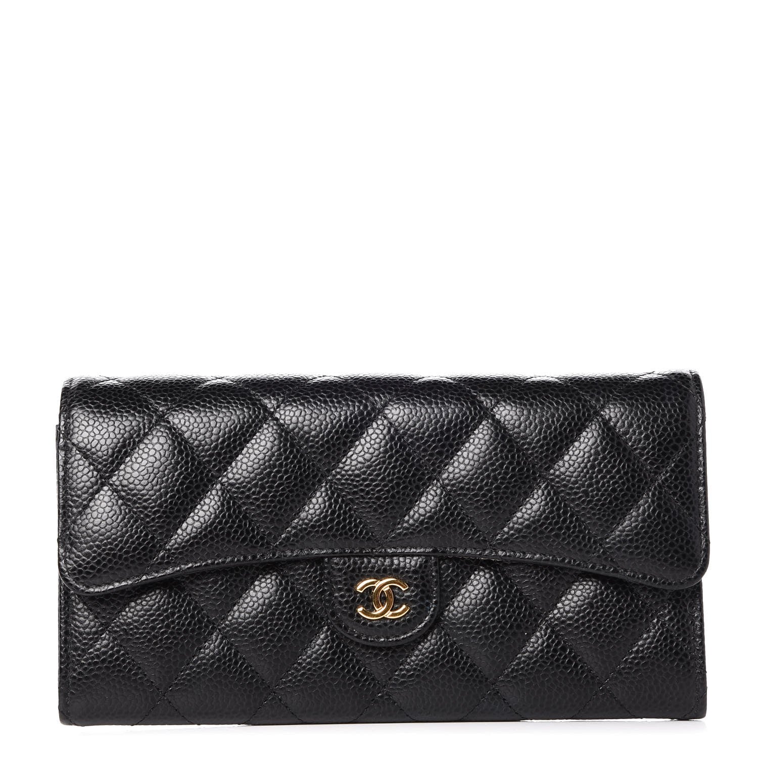 Chanel Caviar Quilted Large Flap Wallet Black 1 of 8