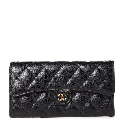 Chanel Caviar Quilted Large Flap Wallet Black 1 of 8