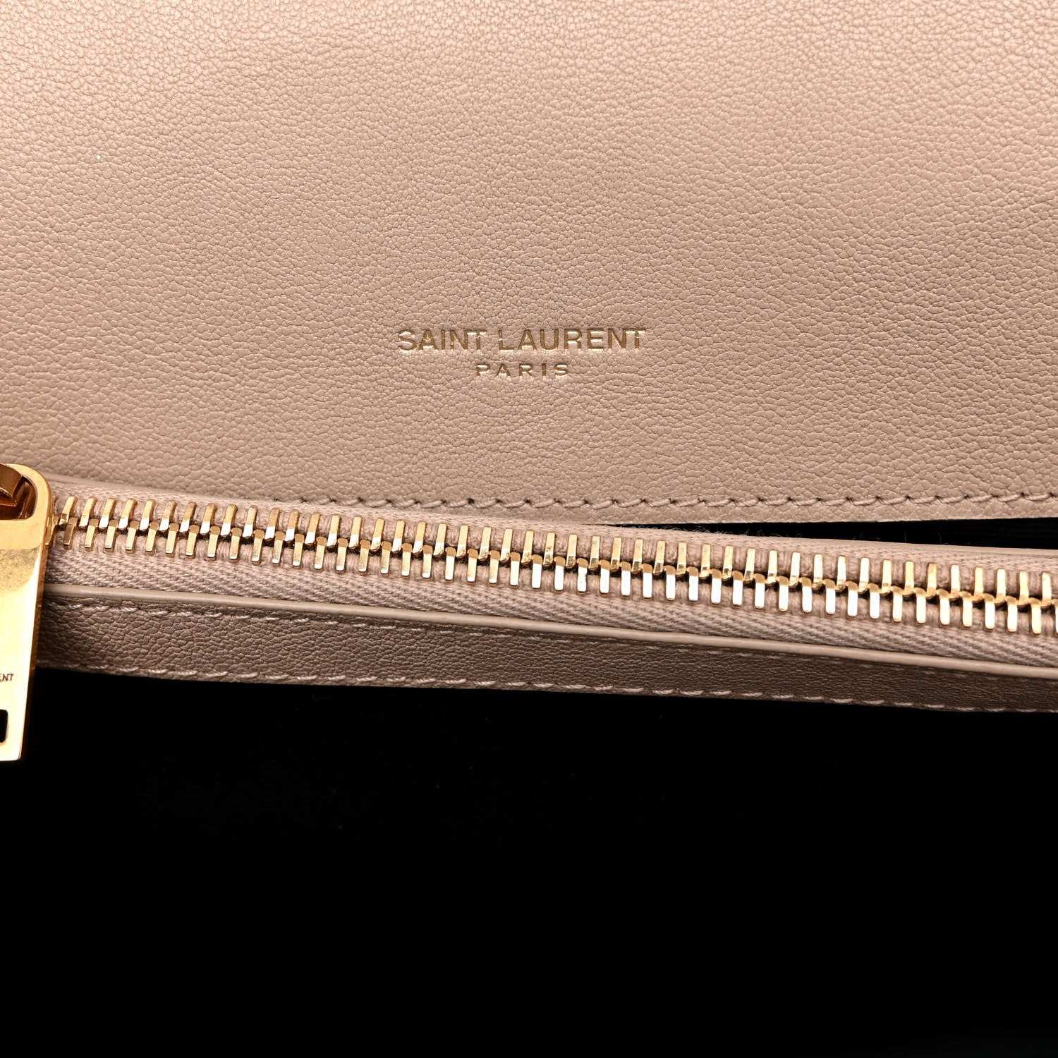 Saint Laurent Sheepskin Matelasse Chevron Monogram Medium College Bag Dark Beige 6 of 10