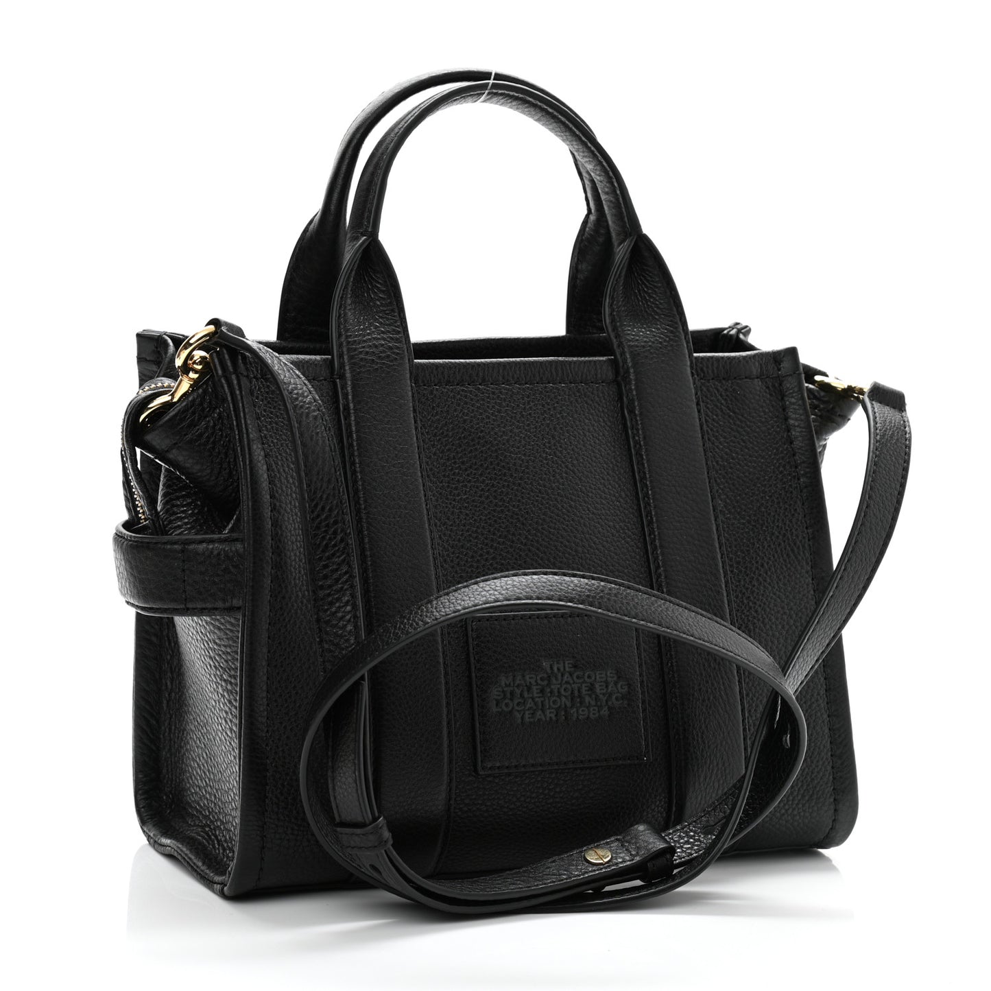 Grained Calfskin Small The Tote Bag Black