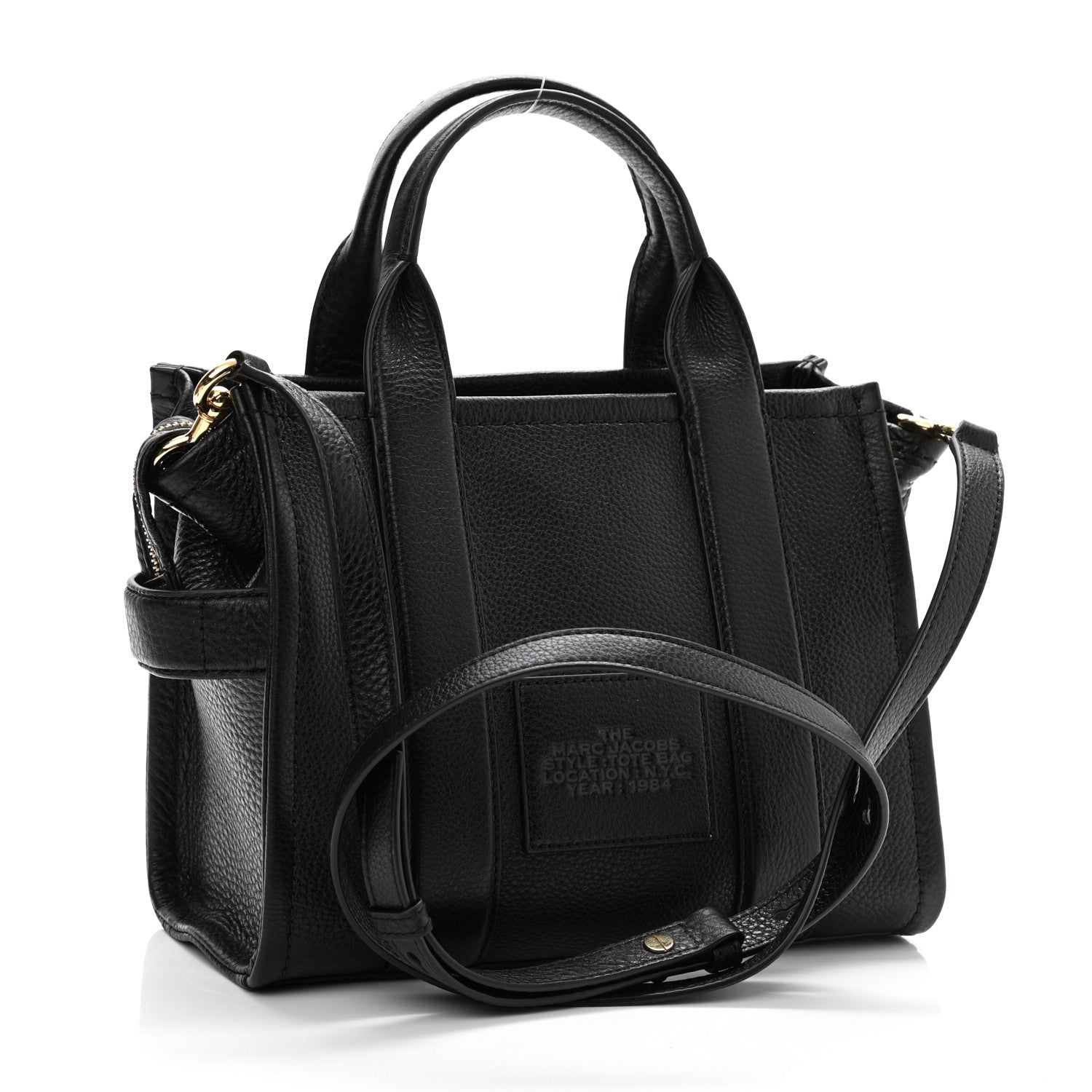 Marc Jacobs Grained Calfskin Small The Tote Bag Black 6 of 23