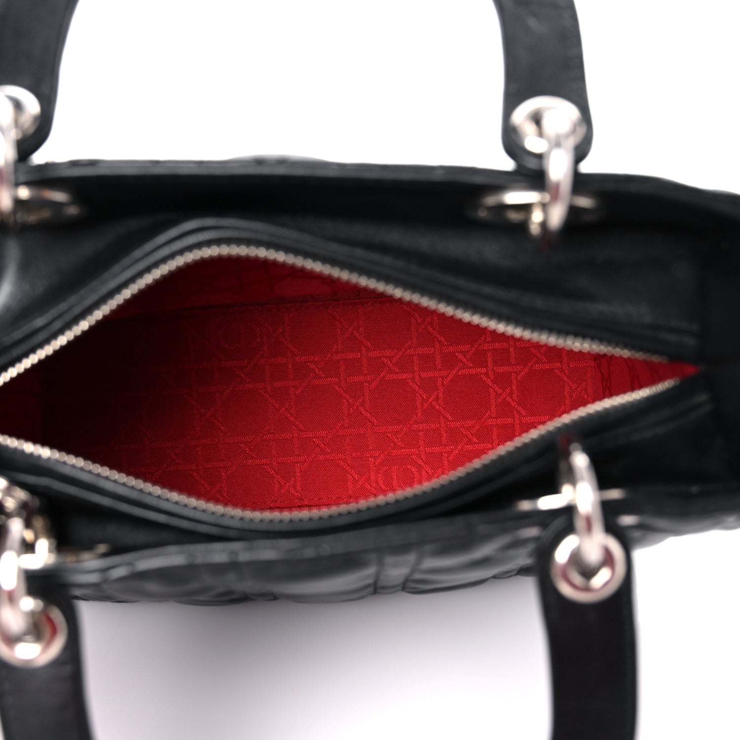 Christian Dior Lambskin Cannage Medium Lady Dior Black 5 of 18