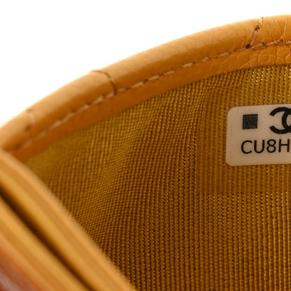 Chanel Caviar Quilted Card Holder Yellow 8 of 9